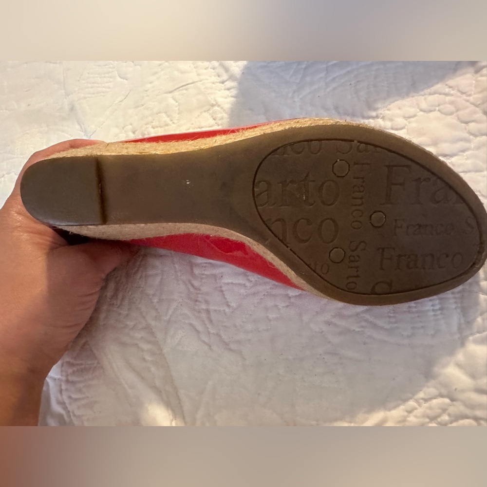 Franco Sarto Red Cheria Wedges - Picture 5 of 5